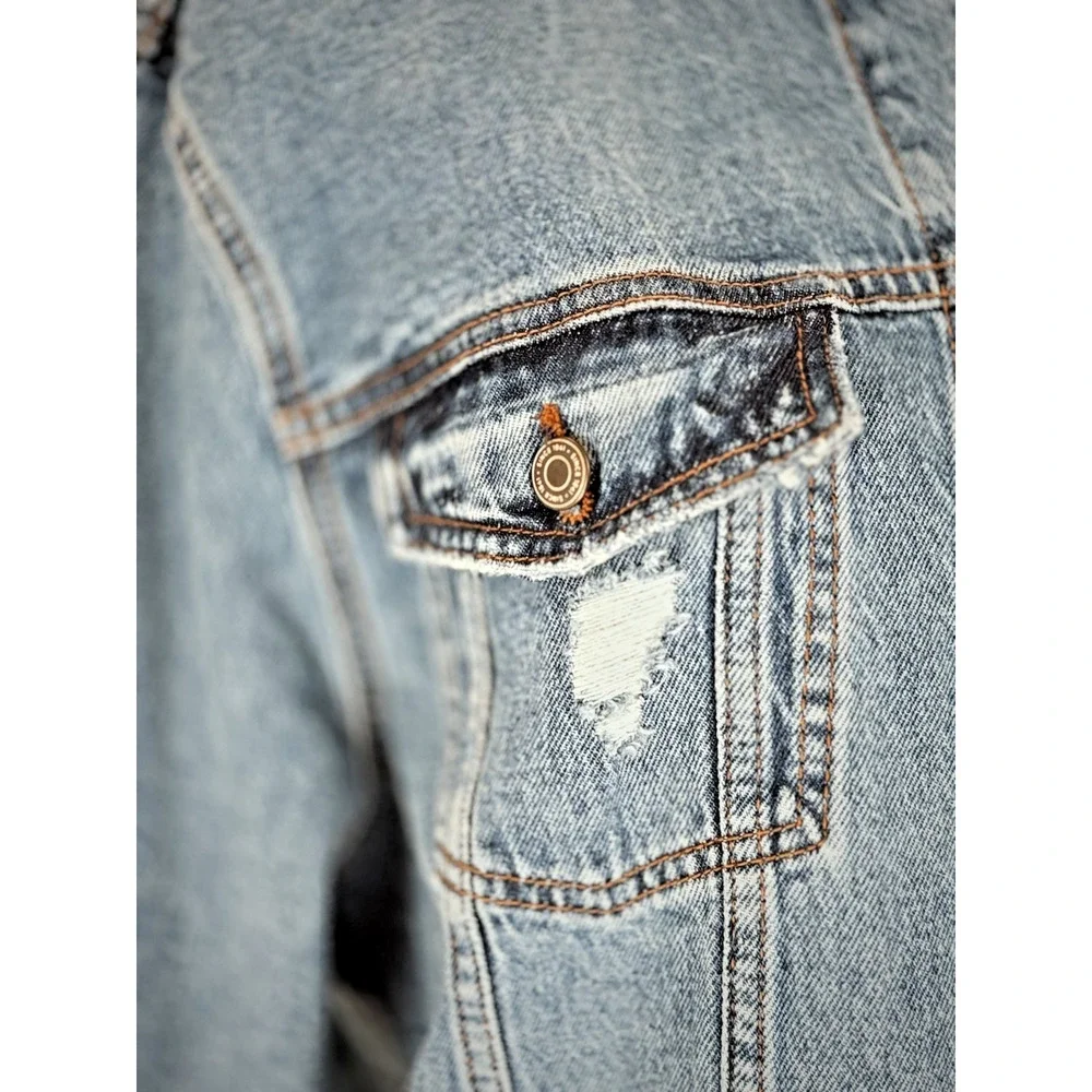 NWT C&A Denim Pride Trucker Feel The Love Jacket $600 EVERYONE FITS HERE LG 0049 - Picture 7 of 13